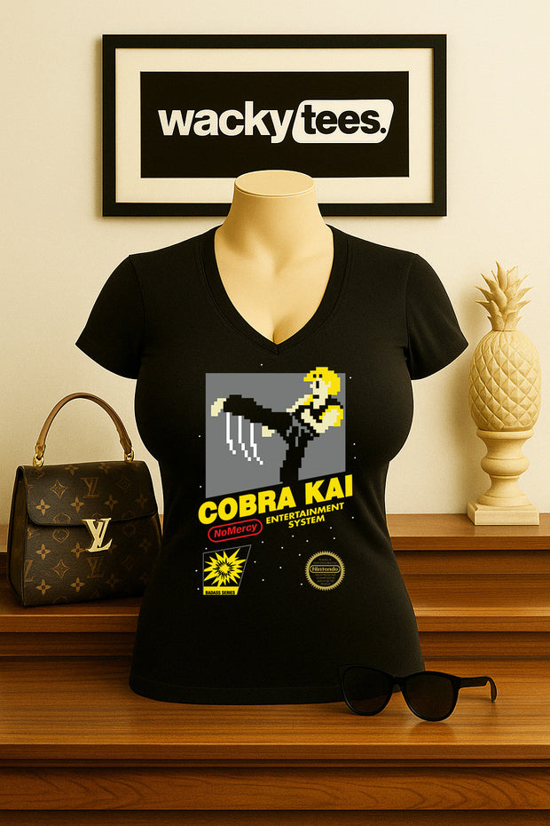 Cobra Kai Kung Fu 8bit NES Gaming Cover Style Graphic Tee Shirt