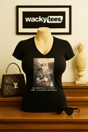 Cobra Kai Sensei Captain John Kreese Karate Champion War Photo Graphic Tee Shirt