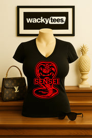 Cobra Kai Karate Kid Sensei Cobra Graphic Tee Shirt