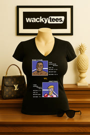 Mike Tyson Punch Out Jake Paul Tale of Tape Gaming 8bit NES Graphic Tee Shirt