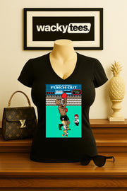 Mike Tyson Punch Out KO Jake Paul Game Play Gaming 8bit NES Graphic Tee Shirt