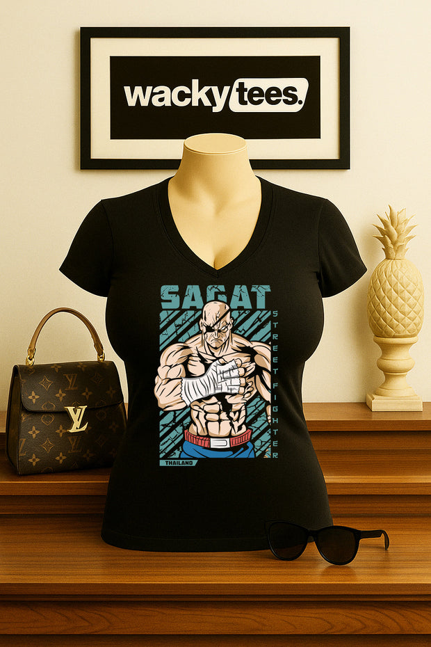 Street Fighter Sagat Thailand Marital Arts Gaming Graphic Tee Shirt