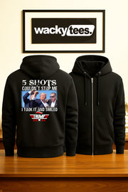 5 Shots Couldn't Stop Me I Took It and Smiled Trump 2024 America Graphic Tee Shirt