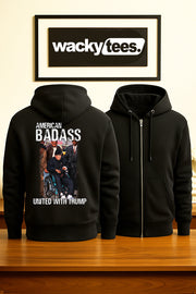 American Badass United with Trump America Funny Graphic Tee Shirt