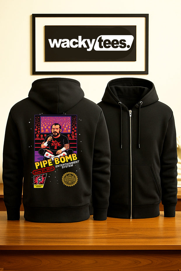 CM Punk 2011 Pipe Bomb Wrestling Promo 8bit Gaming NES Style Cover Graphic Tee Shirt