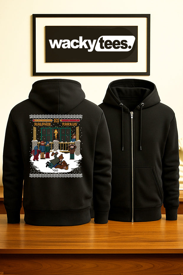 Christmas Story Ralphie Fight Gaming 8bit NES Game Holiday Graphic Tee Shirt