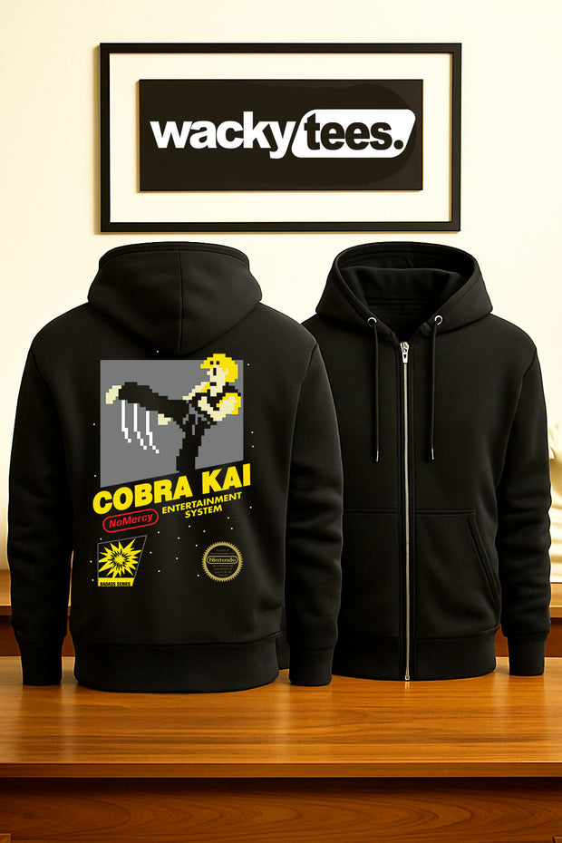 Cobra Kai Kung Fu 8bit NES Gaming Cover Style Graphic Tee Shirt