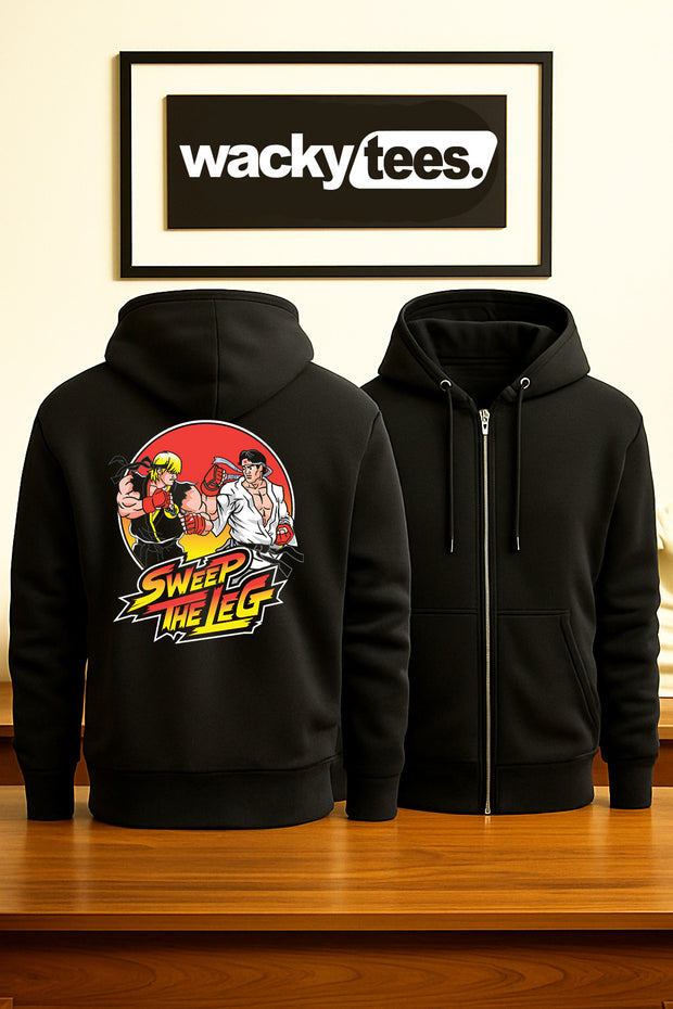 Cobra Kai Sweep The Leg Street Fighter Gaming Style Graphic Tee Shirt