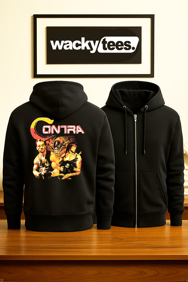 Contra War 80s Schwarzenegger Stallone Gaming NES Cover Graphic Tee Shirt