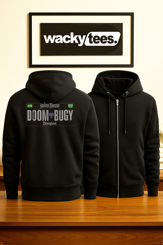 Doom Buggy Haunted Mansion License Plate Graphic Tee Shirt