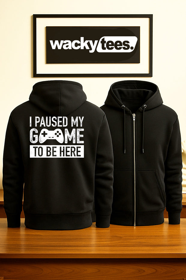 I Paused My Game To Be Here Gamer Gaming Controller Graphic Tee Shirt