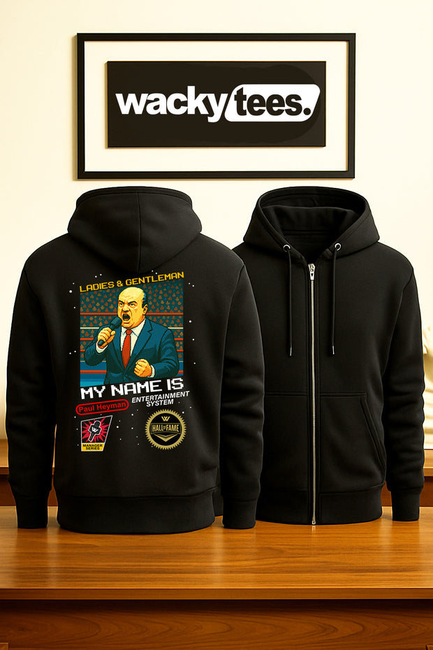 Ladies and Gentleman My Name is Paul Heyman Wrestling 8bit Gaming NES Cover Graphic Tee Shirt