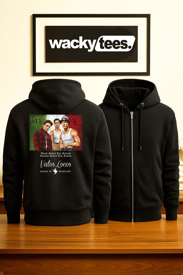 Vatos Locos Blood In Blood Out Blood Makes Your Related Style Graphic Tee Shirt