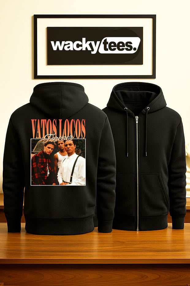 Vatos Locos Forever 3 Blood In Blood Out Blood Style Graphic Tee Shirt