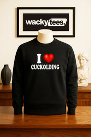 I Love Cuckolding I Heart Watching Funny Adult Humor Graphic Tee Shirt