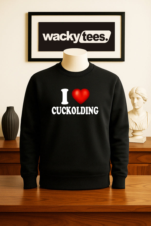 I Love Cuckolding I Heart Watching Funny Adult Humor Graphic Tee Shirt