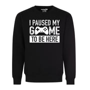 I Paused My Game To Be Here Gamer Player Funny Graphic Tee Shirt