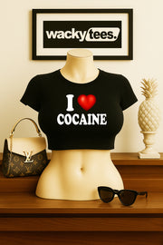 I Love Cocaine I Heart Nose Candy Funny Adult Humor Graphic Tee Shirt
