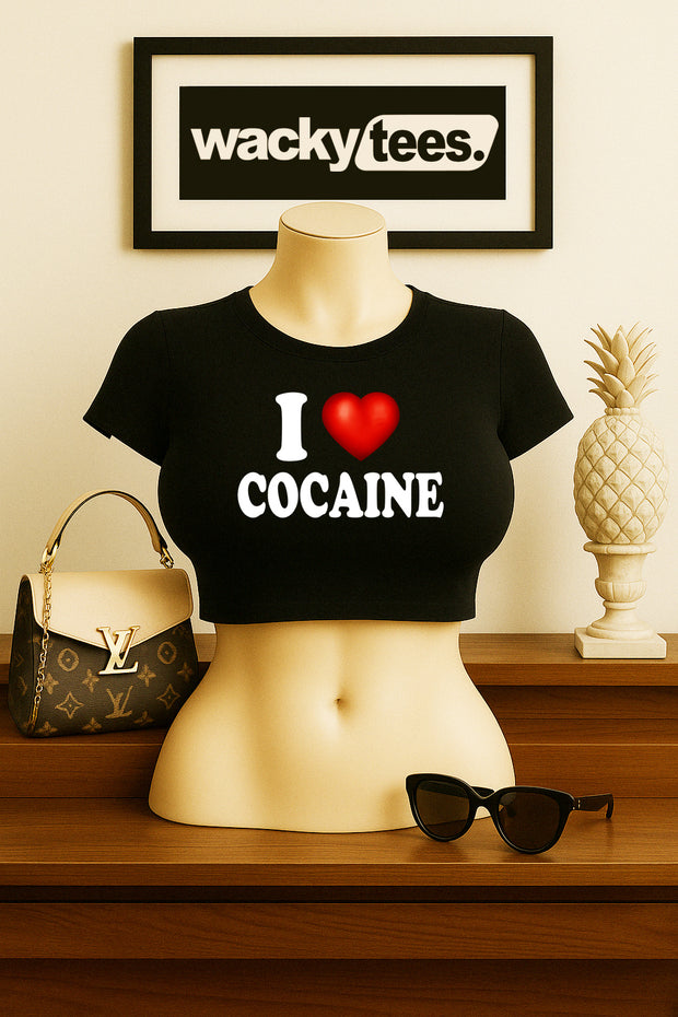 I Love Cocaine I Heart Nose Candy Funny Adult Humor Graphic Tee Shirt