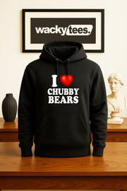 I Love Chubby Bears I Heart Funny Adult Humor Graphic Tee Shirt