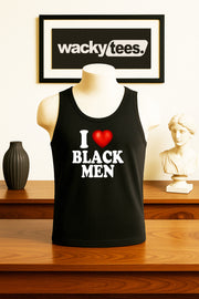 I Love Black Men I Heart Males Funny Adult Humor Graphic Tee Shirt