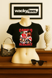 Canelo Alvarez Hecho En Mexico Bootleg Distressed Graphic Tee Shirt