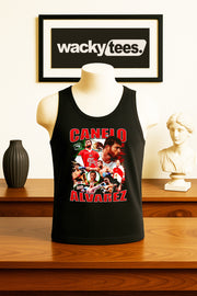 Canelo Alvarez Hecho En Mexico Bootleg Distressed Graphic Tee Shirt