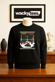 Christmas Story Ralphie Fight 8bit Gaming Style Funny Holiday Graphic Tee Shirt