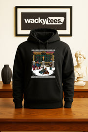 Christmas Story Ralphie Fight 8bit Gaming Style Funny Holiday Graphic Tee Shirt