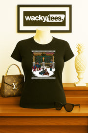 Christmas Story Ralphie Fight 8bit Gaming Style Funny Holiday Graphic Tee Shirt
