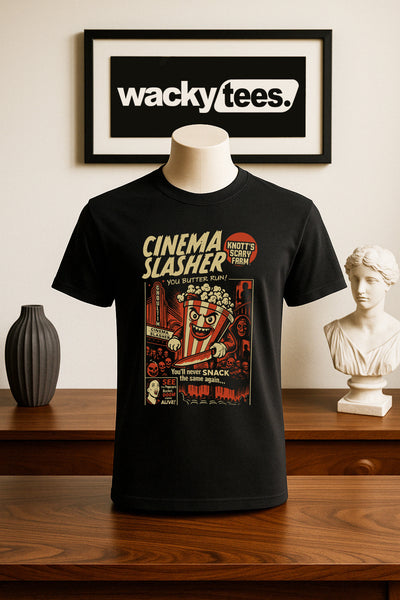 Cinema Slasher You Butter Run Knotts Scary Farm Graphic Tee Shirt