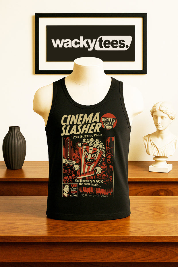 Cinema Slasher You Butter Run Knotts Scary Farm Graphic Tee Shirt