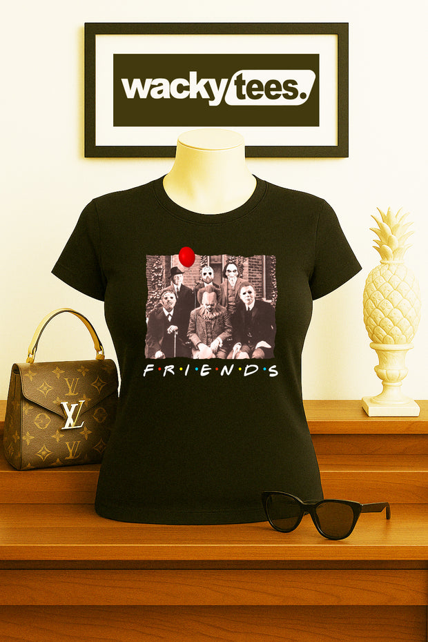 Friends Serial Killers Old Portrait Horror Terror Halloween Graphic Tee Shirt