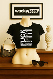 F Word Fuck Swearing List Adult Humor Funny Graphic Tee Shirt