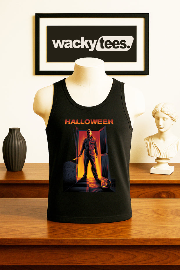 Halloween Michael Myers Door Horror Terror Halloween Graphic Tee Shirt