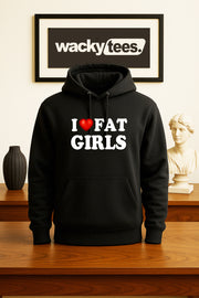 I Love Fat Girls I Heart Funny Adult Humor Graphic Tee Shirt