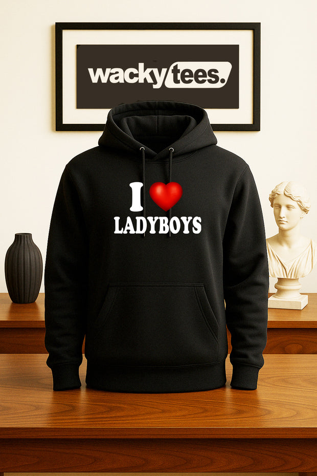 I Love Ladyboys I Heart Funny Adult Humor Graphic Tee Shirt