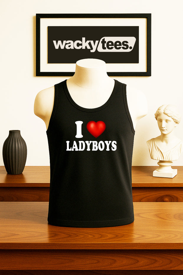 I Love Ladyboys I Heart Funny Adult Humor Graphic Tee Shirt