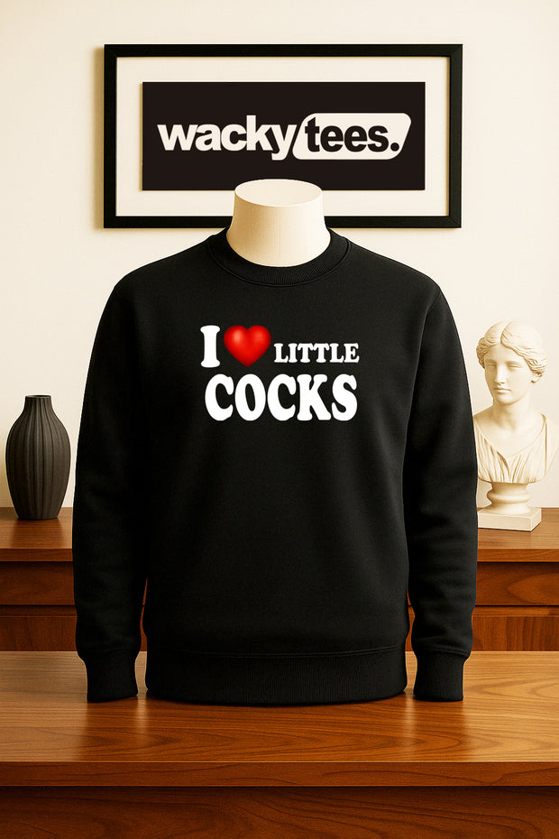 I Love Little Cocks I Heart Funny Adult Humor Graphic Tee Shirt