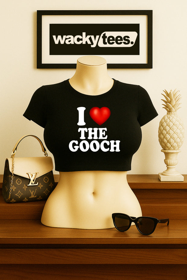 I Love The Gooch I Heart Funny Adult Humor Graphic Tee Shirt