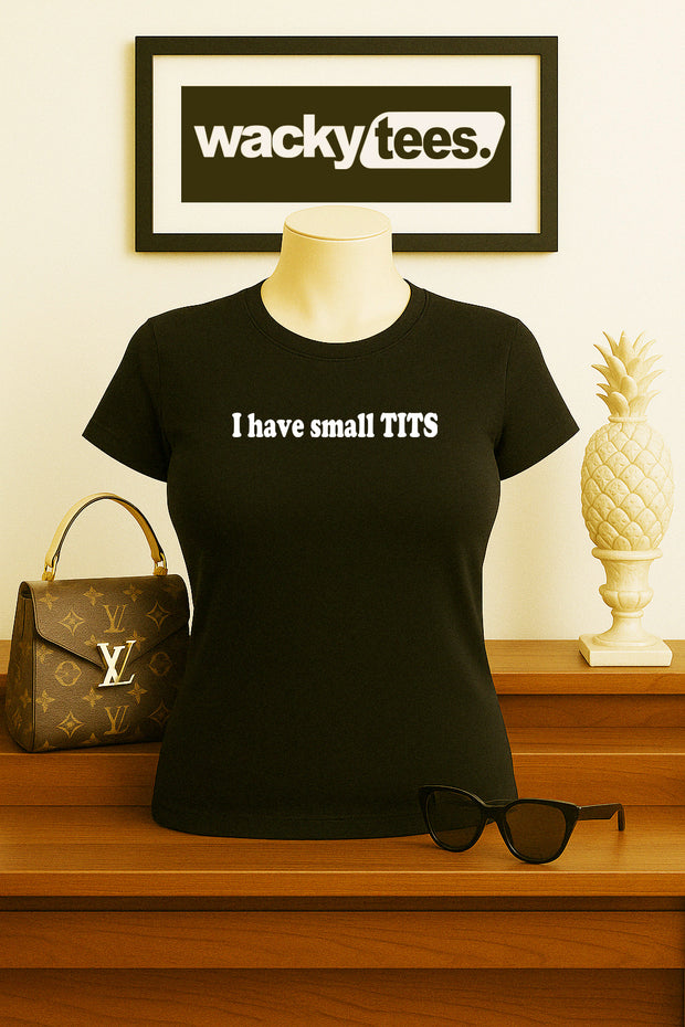 I Have Small Tits Boobs Funny Adult Humor Graphic Tee Shirt