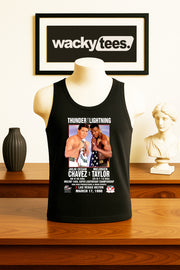 Julio Cesar Chavez vs Taylor 1990 Retro Poster Boxing Graphic Tee Shirt