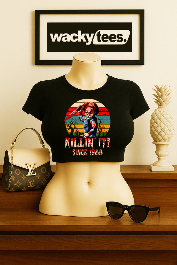 Killin It Since 88 Chucky Childs Play Horror Terror Halloween Graphic Tee Shirt