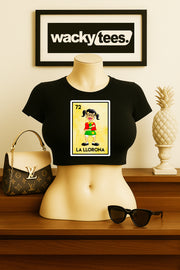 La Chilindrina La Llorona Loteria Mexican Bingo Graphic Tee Shirt