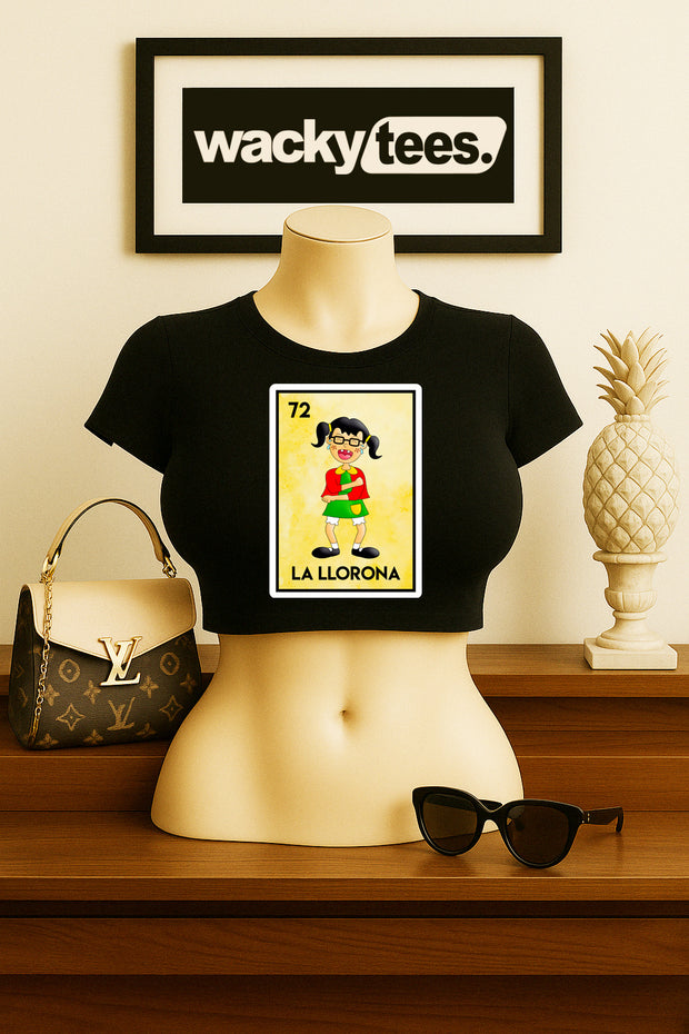 La Chilindrina La Llorona Loteria Mexican Bingo Graphic Tee Shirt