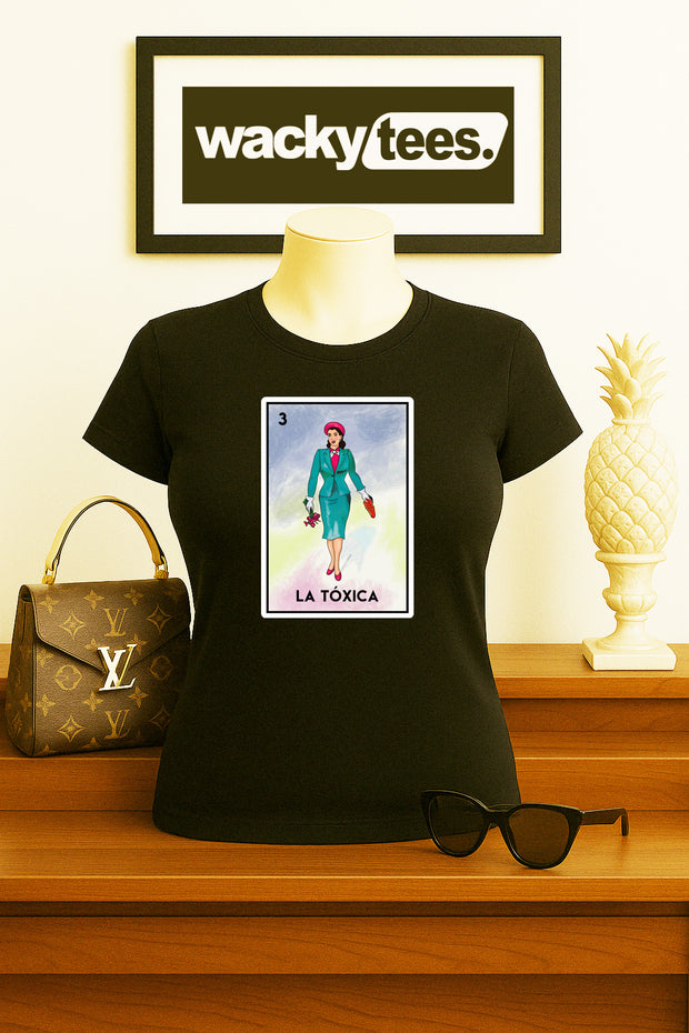 La Toxica Dama Loteria Toxic Lady Mexican Bingo Graphic Tee Shirt