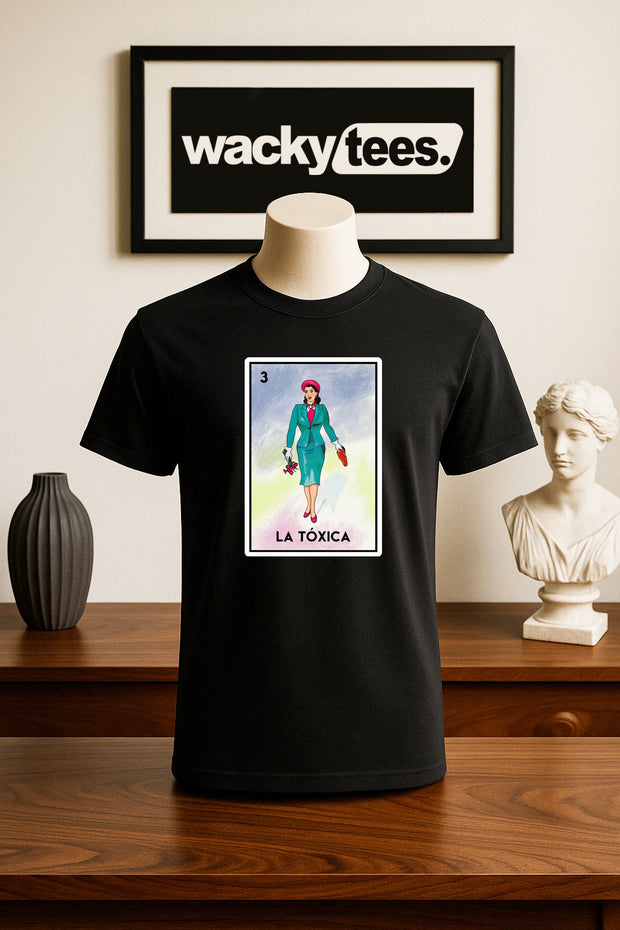 La Toxica Dama Loteria Toxic Lady Mexican Bingo Graphic Tee Shirt