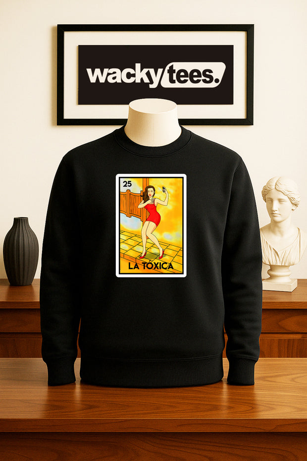 La Toxica Sexy Loteria Toxic Woman Mexican Bingo Graphic Tee Shirt