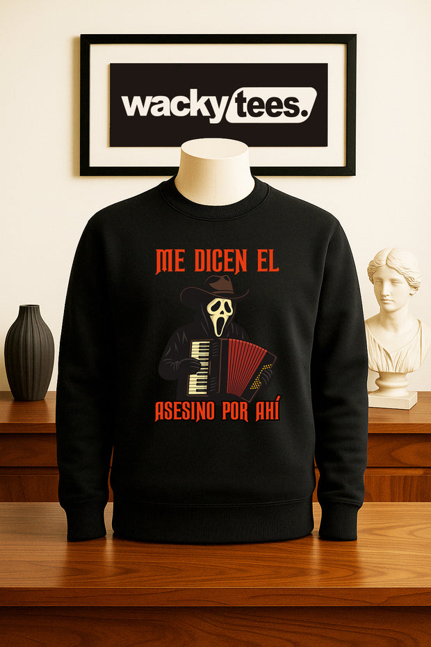Me Dicen El Asesino Por Ahi Halloween Corrido Ghostface Scream Graphic Tee Shirt