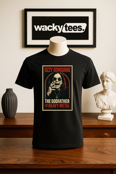 Ozzy Osbourne The Godfather of Heavy Metal Rockstar Rock Graphic Tee Shirt